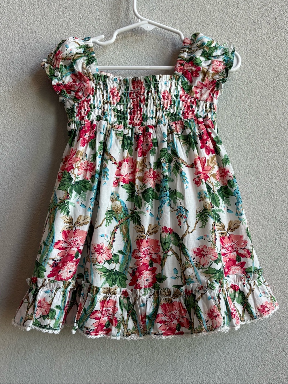 Janie and Jack Hawaii tropical smocked dress NEW